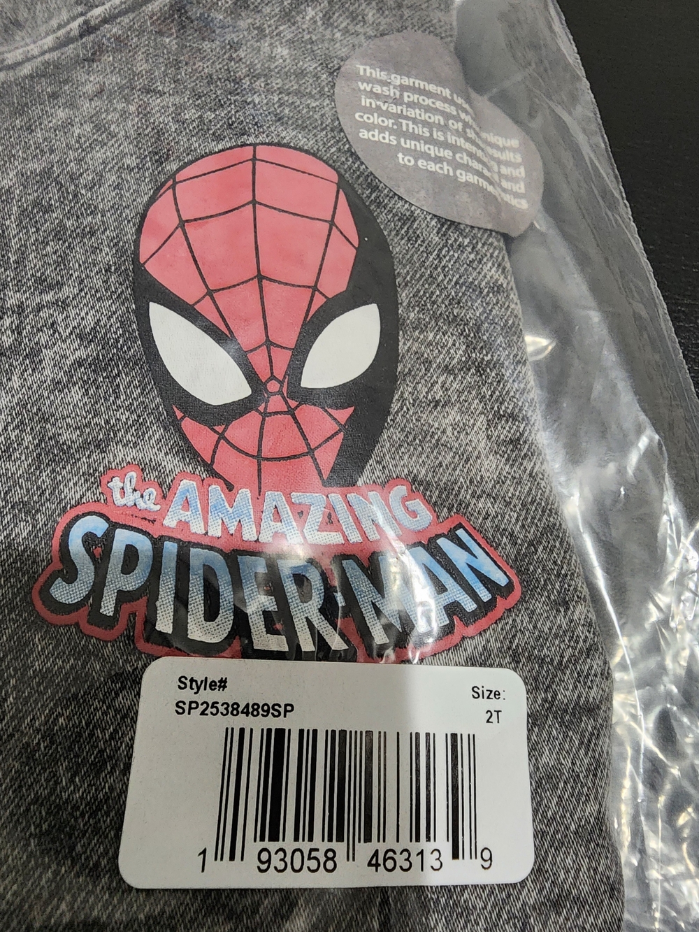 Spider-Man Toddler Boys Mineral Washed Graphic Hoodie, 2T